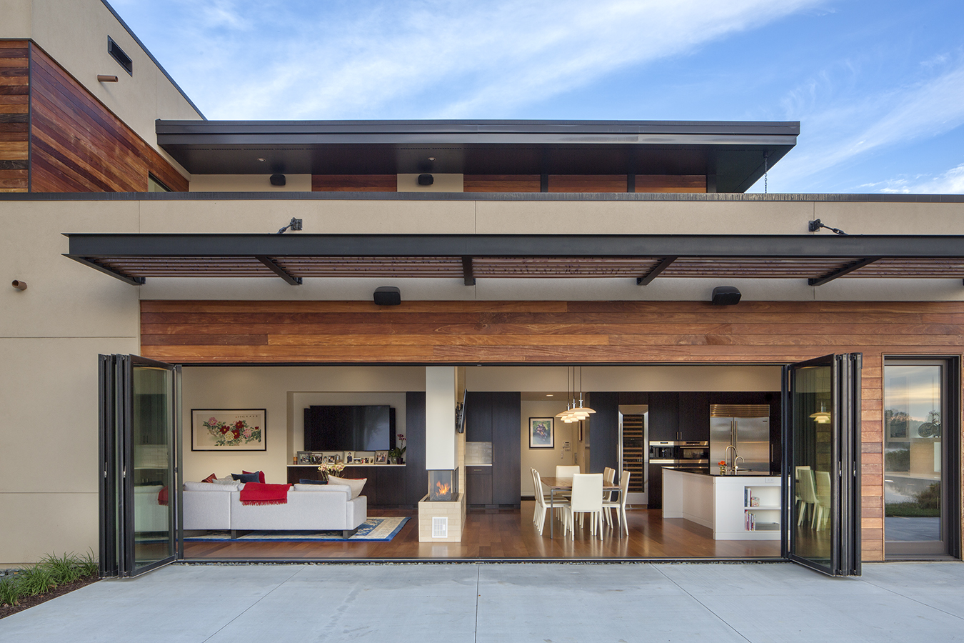 Open concept indoor-outdoor living space
